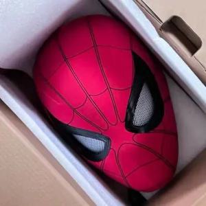 호환  전기 더맨 헤드기어 움직이는 눈 리모컨 깜빡이는 코스프레 발광 재미있는 마스크 착용 가능한 장난