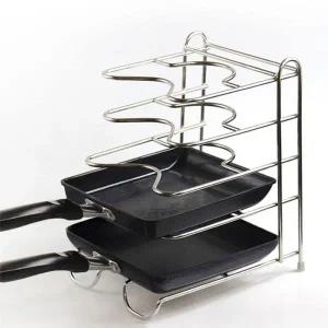 프라이팬 수납 거치대 웨이브 후라이팬 정리대 주방 도구 정리홀더