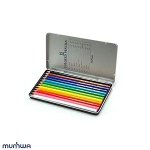 고품질 문화 고급 12색연필 틴케이스 철재케이스 미술용 학습용 고급색연필 WFHPHMH