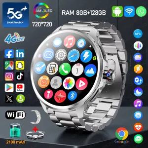 호환 5G4G 풀 네트컴 스마트워치 1.95인치 720x720 AMOLED 900만 화소 카메라 GPS WIFI 구글 플레이 8GB128