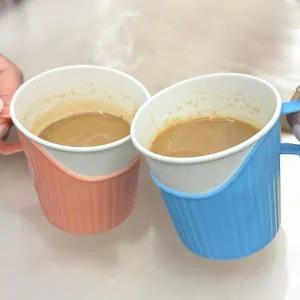 종이컵 홀더 손잡이 일회용 컵받침 지지대 컵