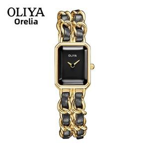 Oliya 브랜드의 새로운 빈티지 설탕 숙녀 시계 빠른 손 빠른 석영 손목 시계 직경 20mm 미만의 작은 다이얼