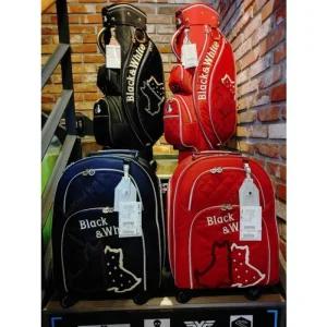 블랙앤화이트 여성캐디백 세트(블랙,레드 택1)