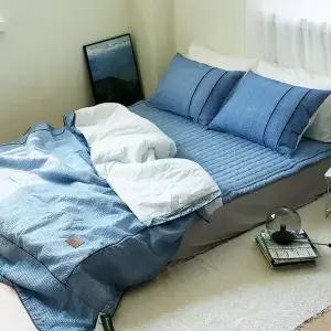 (국산) 대나무섬유 이불베게세트(SS/블루) (WE8F599)