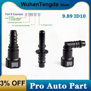 9.89 ID10 자동차 여성 남성 곡선 연료 라인 퀵 커넥터 파이프 플라스틱 호스에
