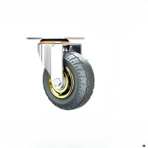 범용  고무 가구 캐스터 편도  헤비 듀티 브레이크 휠 데스크 카트용 1 개 3 인치 4/5