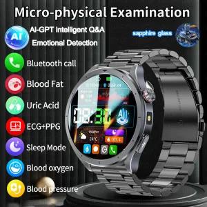 호환 2025 신형 ECGPPG AI-GPT 진단 건강 진단 스마트워치 남녀 사파이어 시계 요산 지질 혈압 심박수 스마