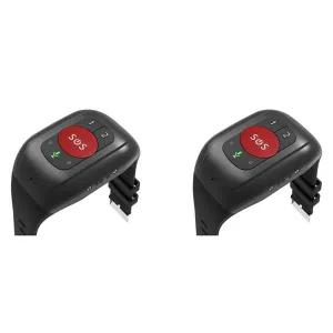 호환 CABE-2X 용 4G SOS 시계 GPS 추적 손목밴드 팔찌 비상 알람 GPS 추적 심박수 혈압 모니터-B