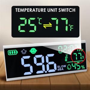 BABZ-Usb 충전 화면 벽걸이 형 사운드 레벨 미터 디지털 소음 측정기 데시벨 모니터링 테스터