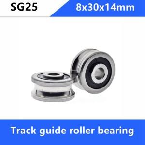 10pcs SG25 U 그루브 풀리 볼 베어링 SG8RS 8x30x14mm 트랙 가이드 롤러