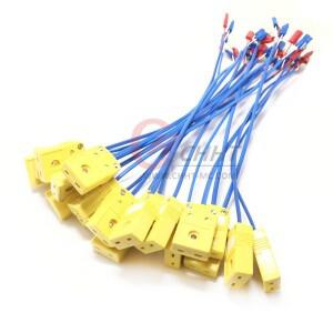 커넥터 포함 K/T 타입 온도 센서 테트라 플루오로 열전대 연장 와이어