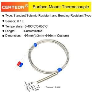 K타입 표면 장착 열전대 센서 접착제 고온 패치 산업용  온도 프로브