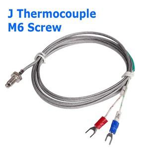 산업용 온도 조절기 측정 케이블용 2M 포함된 J형 M6 나사 프로브 열전대 센서