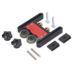 알루미늄 합금 테이블 톱 베어링 스톡 롤러 더블 휠 슬라이딩 충격 흡수 목공 도구 깃털 보드 보조