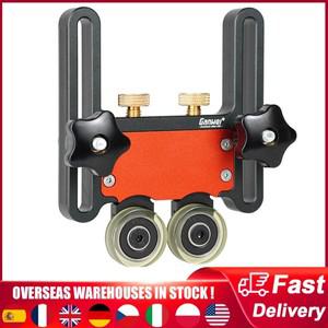 목공 테이블 톱 프레싱 피더 가이드 보드 고정 베어링 휠 T 트랙 펜스 피딩 롤러 보조