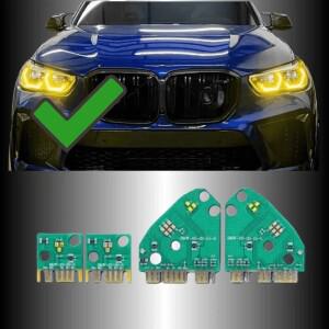 2020 BMW 호환 X5 X6 G05 G06용 옐로우 엔젤 아이즈 DRL 모듈 보드 레이저 헤드라이트 주간 주행등 라이트