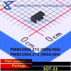 바이폴라 트랜지스터-BJT TO-236AB PNP 트랜지스터 PMBS3906215 W06 t06 PMBS3904215 W04 SOT-23 100 개