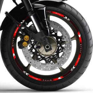 호환 10 12 오토바이 휠 스티커 반사 허브 스트라이프 림 데칼 Autobike 스쿠터 액세서리 혼다 야마하 스즈