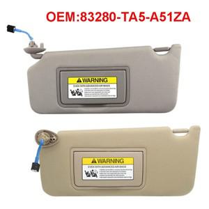 자동차 베이지 그레이 썬 바이저 운전자 측 승객 (혼다 호환 어코드 2008-2017 83280-TA5-A51ZA 용 라이트