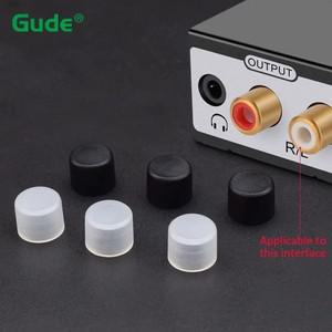 RCA 방진 캡 투명 블랙 실리콘 오디오 AV 신호 소켓 TV 스피커 플러그 비디오 인터페이스 보호 커버