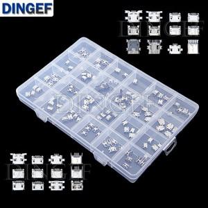 120개 마이크로 USB 커넥터 키트 24종 여성형 미니 소형 납땜 DIY MP3/4/5 삼성호환 화웨이호환 SMD DIP 소