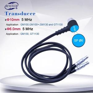 초음파 두께 게이지 프로브 변환기 베네텍 GM100 + GT1130 용  직경 10mm 5MHz 6mm