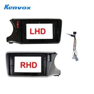 Kenvox 9 인치 안드로이드 카 오디오 라디오 프레임 근막 혼다 호환 시티 2014-2019 2din dvd 대시 마운트