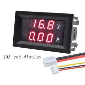 DC 100V 10A 50A LED 전압계 전류계 자동차 바이크 오토바이 듀얼 디스플레이 패널 앰프 볼트 호환 모니터