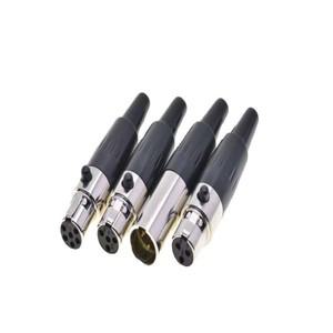 10개입 3/4/5/6핀 미니 소형 XLR 수컷 섀시 패널 마운트 플러그 소형 암컷 소켓 오디오 마이크 커넥터 케이