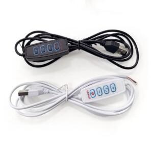 DC 5V LED 조광기 USB 포트 전원 공급 장치 라인 색상 매칭 익스텐션 케이블 ON OFF 스위치 전구용 어댑터