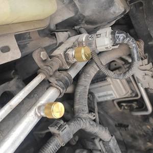 10Pcs 자동차 에어컨 냉매 먼지 커버 밸브 코어 캡   압력 측면 포트 액세서리