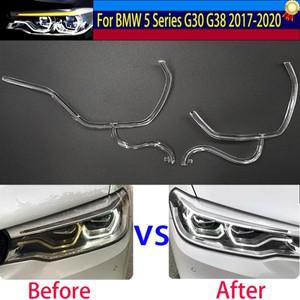 자동차 DRL 헤드 라이트 가이드 스트립 주간 러닝 튜브 바 엔젤 아이 BMW 호환 5 시리즈 G30 G38 LCI 2017-
