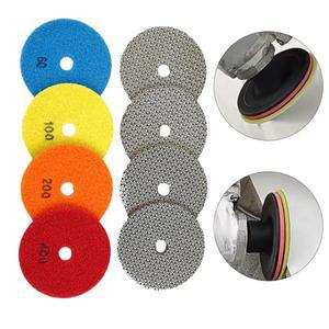 4인치 60 100 전기 도금 건식 연마 패드 화강암 대리석용  수지 샌딩 디스크 폴리셔