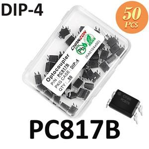 50PCS PC817 EL817 DIP4 광 커플러 링  트랜지스터 DC 입력 80V 50mA IC 칩 분리기
