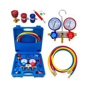 자동차 에어컨 냉매 가스용 매니폴드 게이지 세트 마노미터 진단 도구 R134a R22 R410a