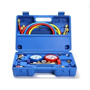 3방향 AC 매니폴드 계측기 세트 HVAC 진단 충전 도구 자동차  가정용 R134A R404A 냉매용