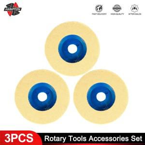 3pcs 양모 폴리싱 휠 4 인치 100mm 버핑 패드 앵글 그라인더 펠트 연마 디스크 연삭 도구