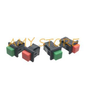 10pcs 3A/125V 1A/250VAC NO  NC 순간 빨간색 녹색 사각형 푸시 버튼 스위치 DS-431 OFF/(ON) ON/(OFF)