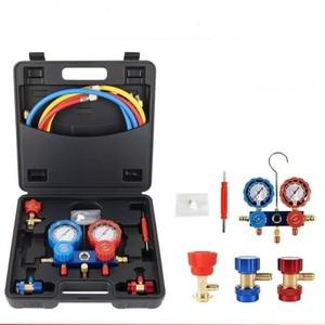 자동차 에어컨 압력 매니폴드 게이지 호스 키트 R22 R-410A R-134a 냉매 세트