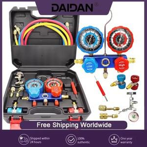 3Way AC 게이지 매니폴드 세트 (R134A R22 R410a 냉매용 프레온 호스  커플러 포함 자동차사용 )