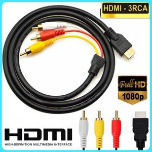 1.5M 나일론 HDMI - 3RCA AV 케이블 (남-남) 오디오 비디오 컴포넌트 변환 어댑터 (DVD HDTV용)