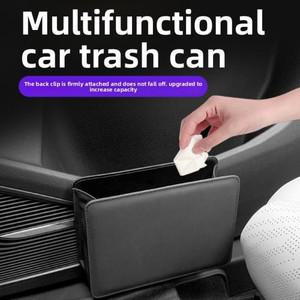 가죽 접이식 자동차 문 수납함 쓰레기통 다중 포켓 시트백 걸이형 내부 정리함 액세서리