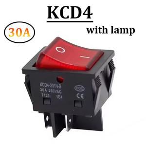 30A 250V AC 고전류 ON/OFF Eelding Machine KCD4 스털링 실버 포인트 로커 전원 버튼 스위치 특수