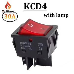 30A 250V AC 고전류 ON/OFF 용접기 전용 KCD4 스털링 실버 포인트 로커 전원 버튼 스위치