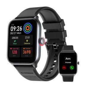 RIVERSONG 남성 여성용 스마트 워치 (응답/전화 걸기), 100개 이상의 스포츠 모드가 있는 4.7cm(1.8인치) 피트니스 트래커, 심박수/수면/SpO2 모니터, AI 음성, 안드로이드 용 스마트워치, 스페이스 그레이