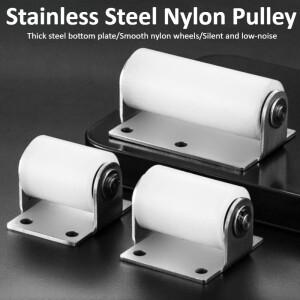 스테인레스 스틸 브래킷 나일론 베어링 풀리 슬라이딩 도어 하부 휠 롤러 클램프 포지셔닝 푸시