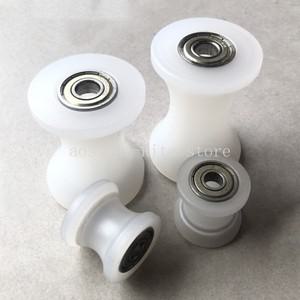 1PC 나일론 U-홈 포지셔닝 풀리 슬라이딩 도어 클램프 휠 사일런트 베어링 롤러 가이드  트랙 이동