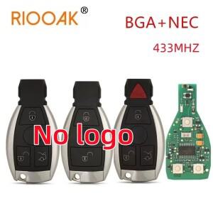 1개 무로고 2/3/4 버튼 리모컨 스마트 자동차 키 433MHz BGA 스타일 MB 메르세데스 호환 벤츠 호환 C E S용