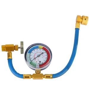 냉매충전 자동차 에어컨 압력 게이지 측정 키트 냉매 충전 호스 수리 도구 R134A 액세서리