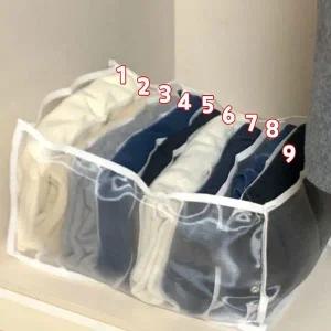 옷 정리 서랍 칸막이 트레이 중형 메쉬 수납 용기 9칸 정리함